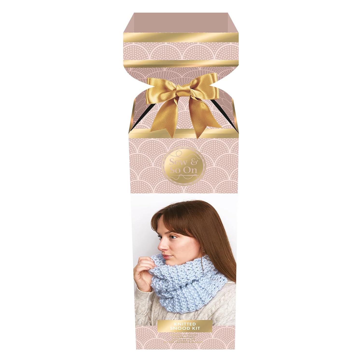 Sew & So On Knitting Craft Knitting Kit Snood Making Craft Kit, Ideal For Beginners & Experienced Crafters To Make Own Snood, Ideal Starter Craft Gift Set For Adults & Older Kids, Follow Patterns To Create Craft