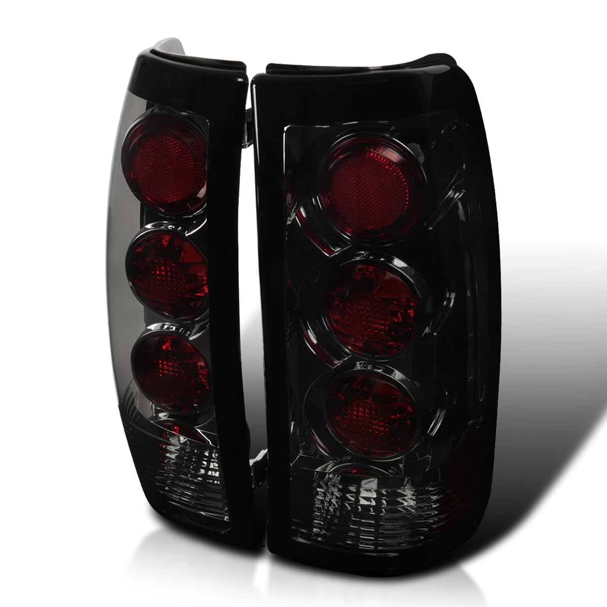 Spec-D Tuning Smoke Tail Lights Compatible with 1999-2002 Chevy Silverado 1500/1500HD/2500/2500HD/3500 Sierra Models, Left + Right Pair Assembly