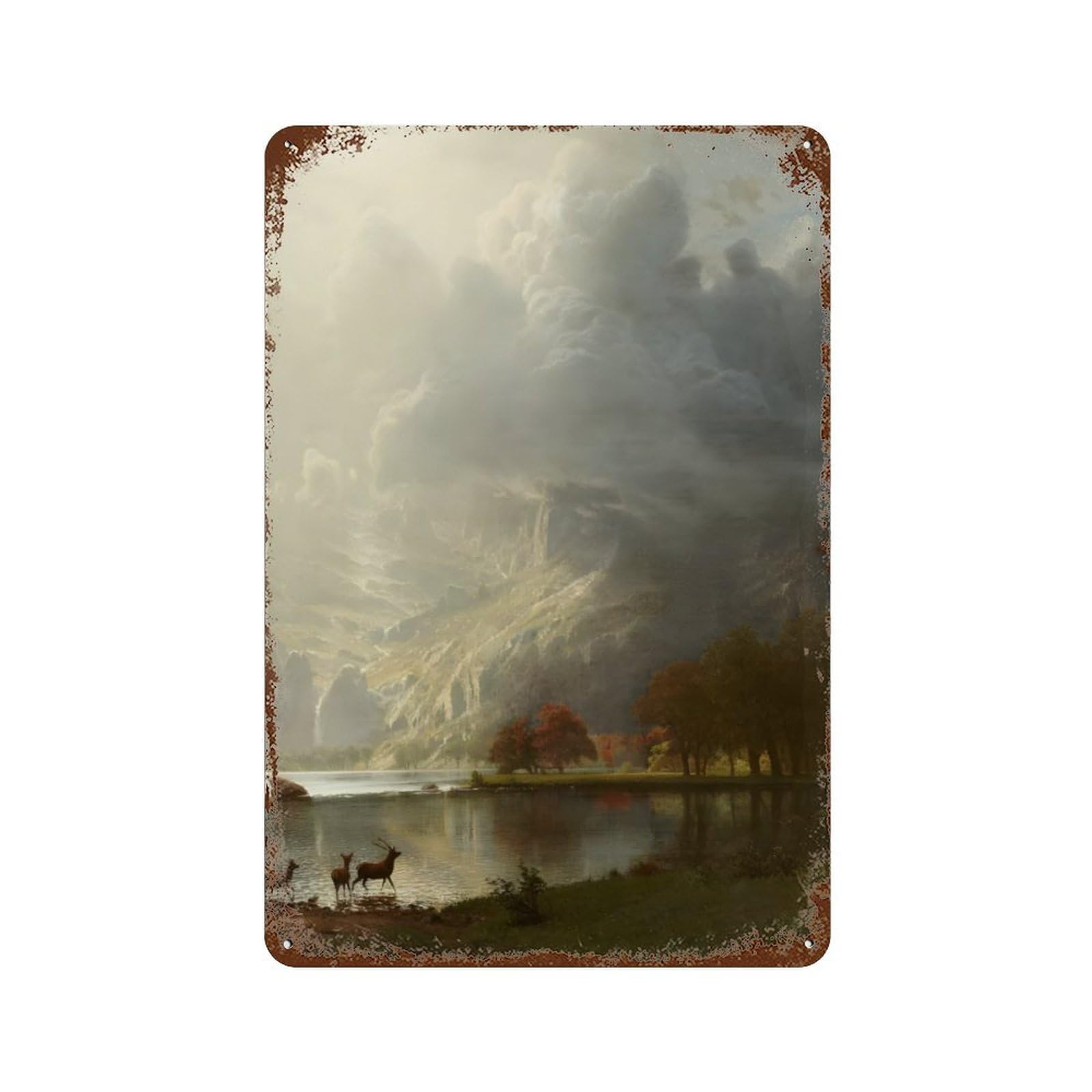 xiaoxiaoshen Albert Bierstadt (48) Wall Decor Art Metal Tin Poster Modern Home Decor Art Home Bar Shop Decorations Vintage Sign 30x20cm