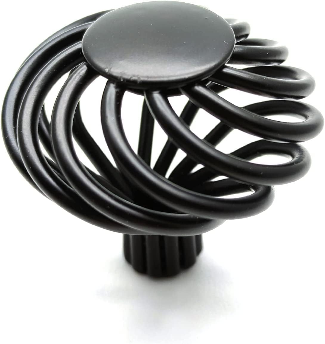 European Style Birdnest Cage Cabinet Handles & knobs Furniture Handles Drawer Pulls Kitchen Door Decoration (6, Black- CC:96mm)