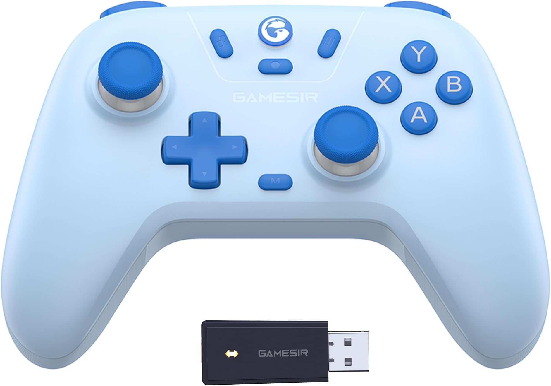 GameSir Nova Lite 2.4g Wireless Controller for Windows PC, iPhone, Android, Switch & Steam Deck, Bluetooth Controller Gamepad with Hall Effect Trigger,Turbo,Rumble Vibration (Blue)