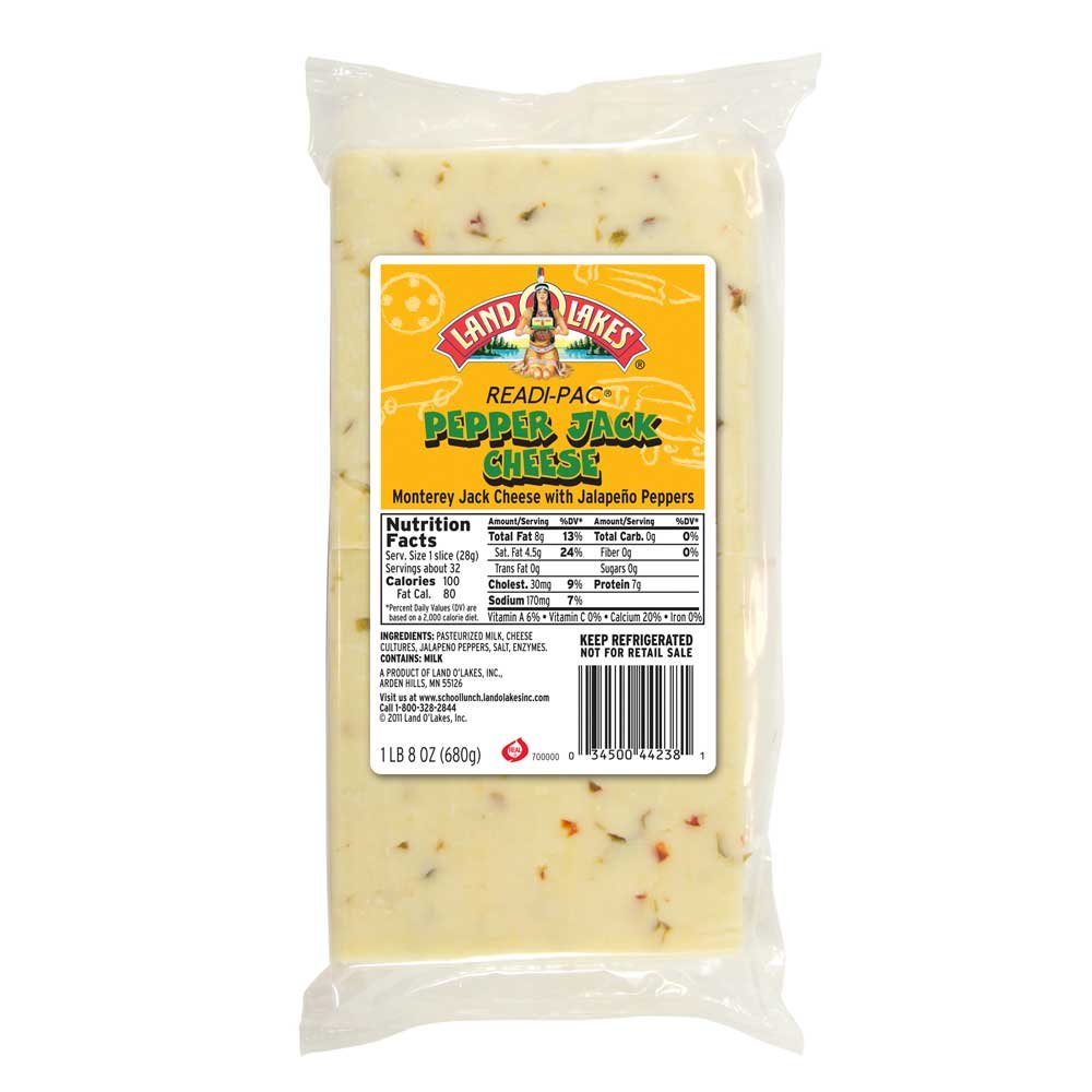 Readi Pac Monterey Jack Cheese with Peppers by Land O Lakes – Pack of 8