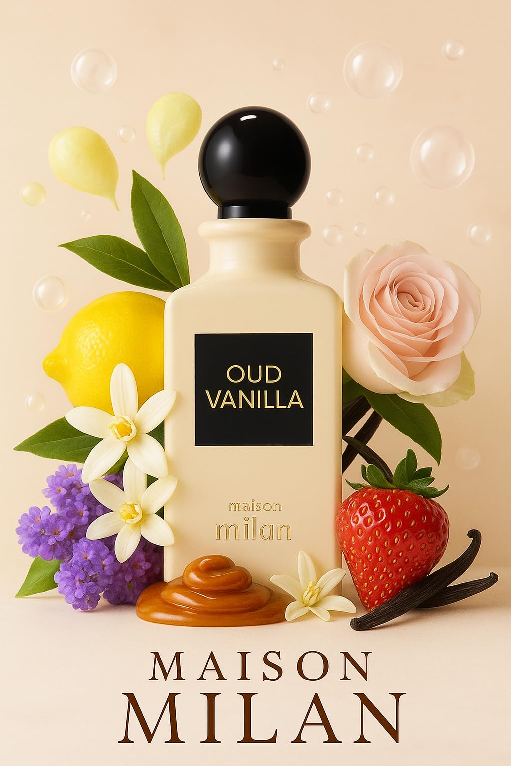 Vanilla Oud Unisex Perfume – Long Lasting EDP, 90ml – Elegant Luxury Scent for Men & Women – Made in UAE