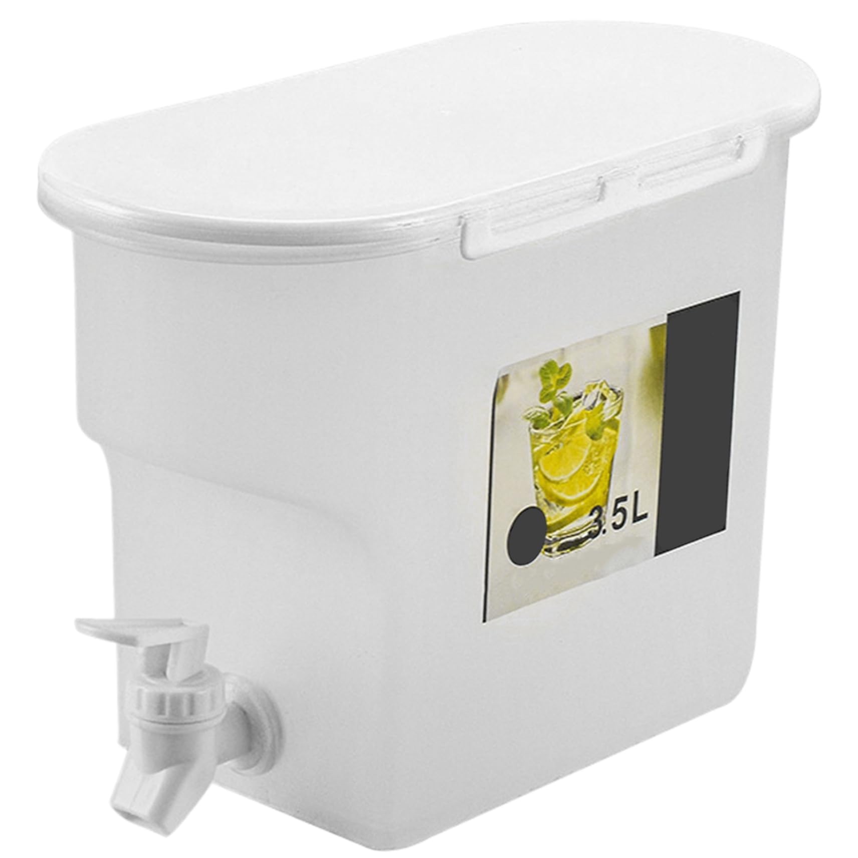 Hbbgdiy 3.5 L Plastic Beverage Dispenser with Spigot, Leak‑Proof Cold Drink Pitcher for Lemonade, Iced Tea, Home, Party, Restaurant and Bar Buffet Use