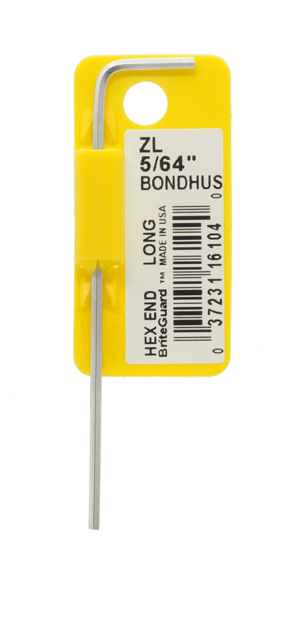 BondhusHL5/64LB BRITEGUARD Hexagon Key, 5/64", 16104, PROTANIUM Precision HIGH Torque Steel