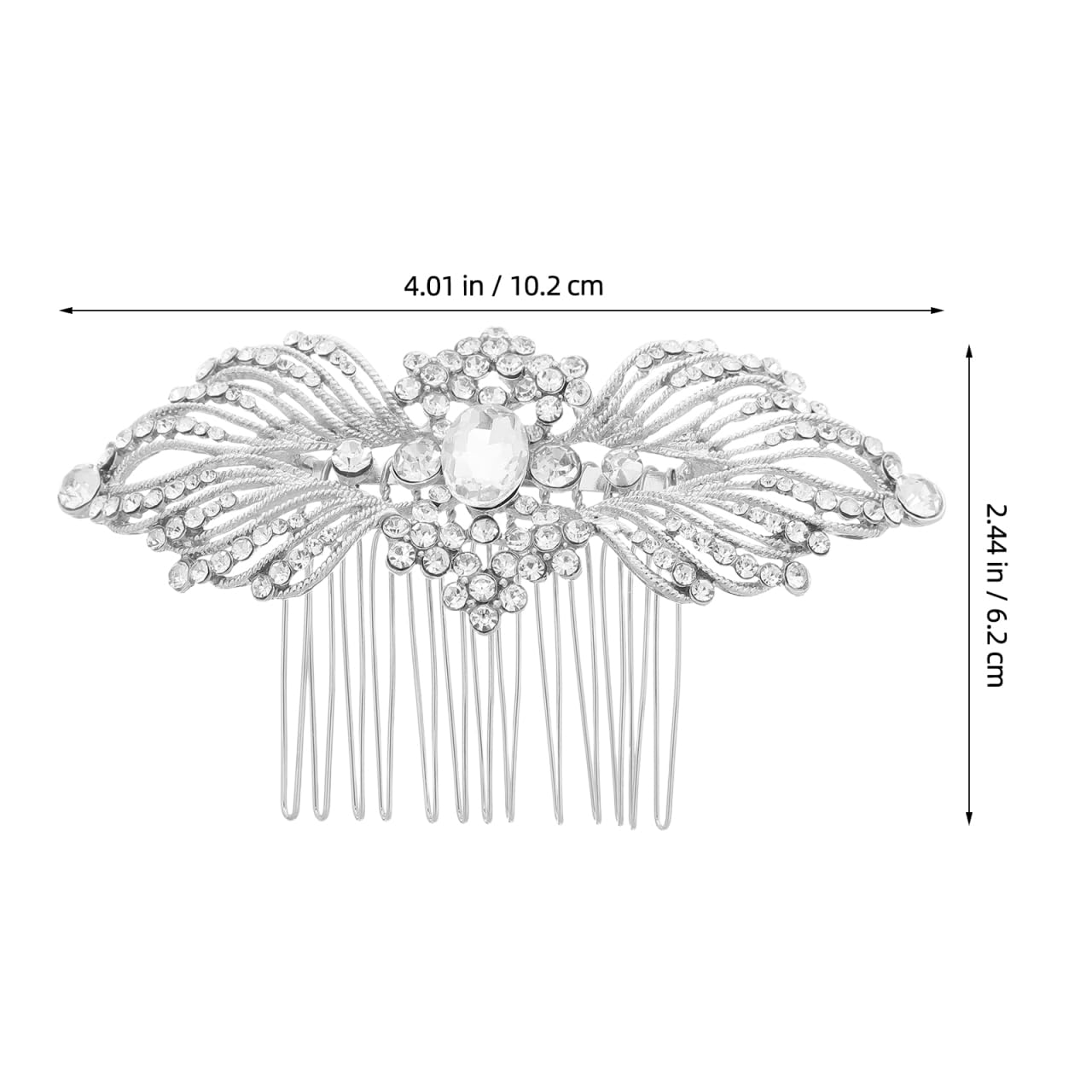 FRCOLOR Bridal Hair Comb with Rhinestones and Simulated Pearls Elegant Wedding Hair Accessory Lightweight Comb Clip for Bride Special Occasions - Image 4