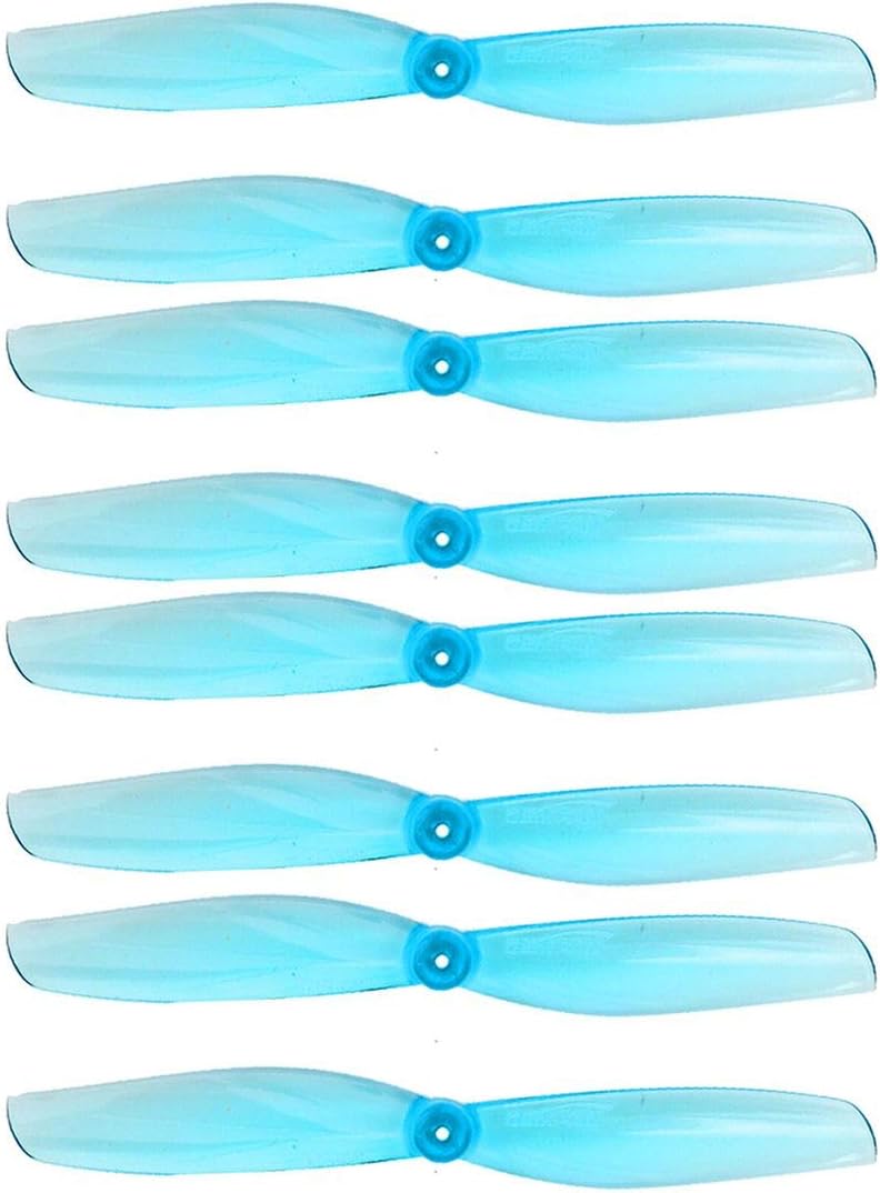 GEMFAN 4 Pairs 65mmS 65mm 2-Blade 1mm/1.5mm Hole Propellers for DIY RC Drone FPV Racing Toothpick Frame (1mm Hole,Blue)