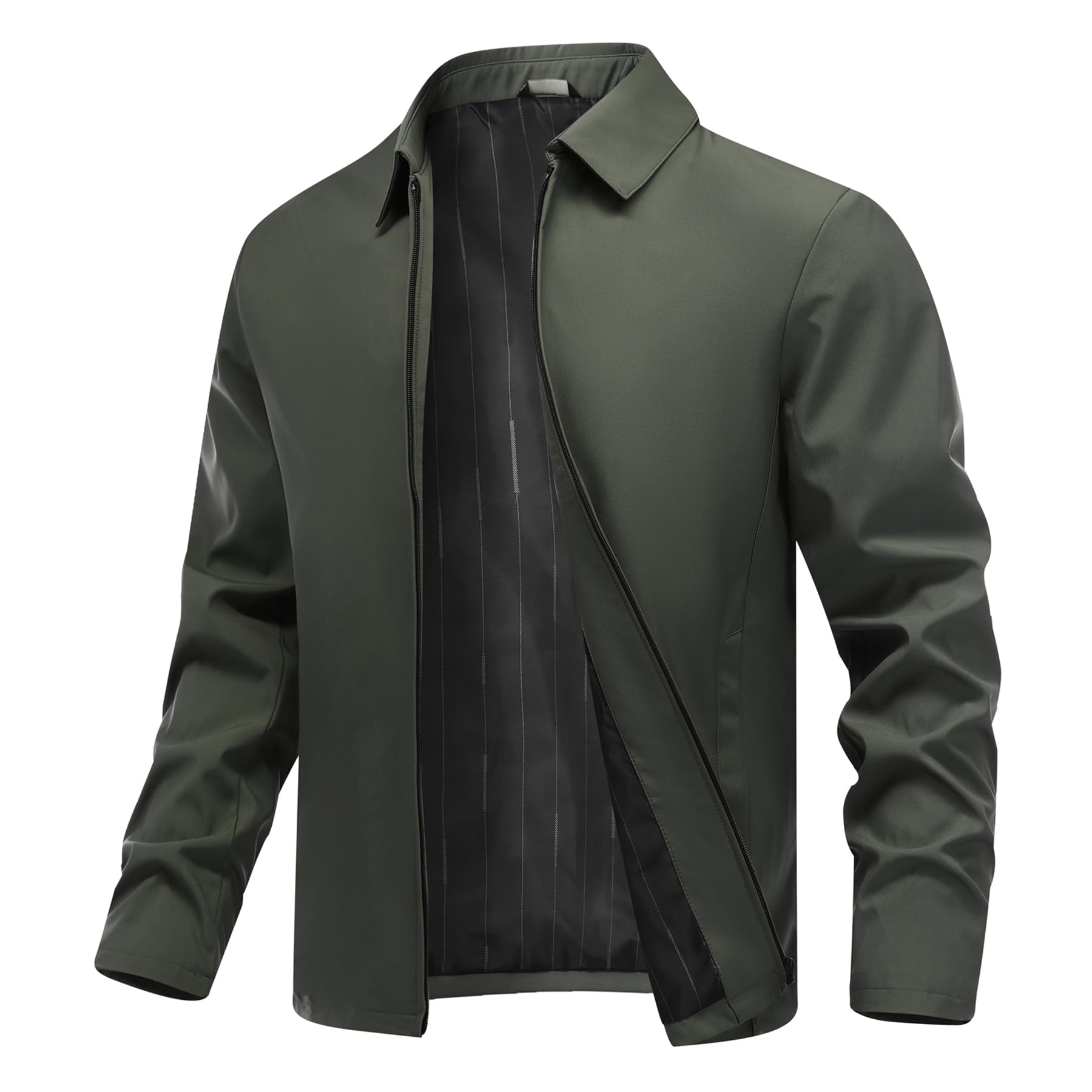 Allthemen Giacche Uomo Casual con Zip Bomber Jacket Leggere Estive Giubbotto a Vento Eleganti Lavoro