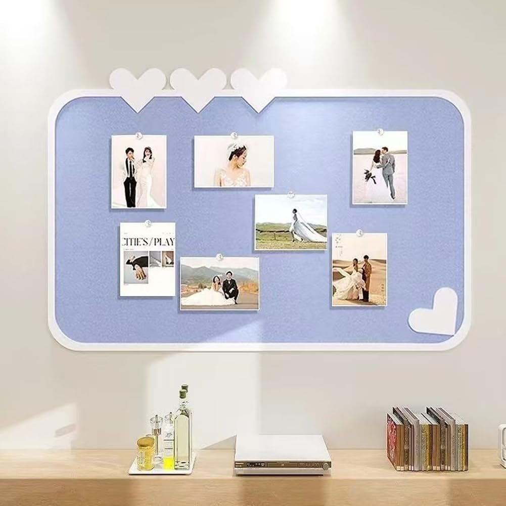 Tablero de Corcho y Fieltro para anuncios, Paneles Plegables para Fotos de 0,9 cm de Grosor con chinchetas, Tablero de 60x40 cm para Paredes de escuelas, cocinas y oficinas.