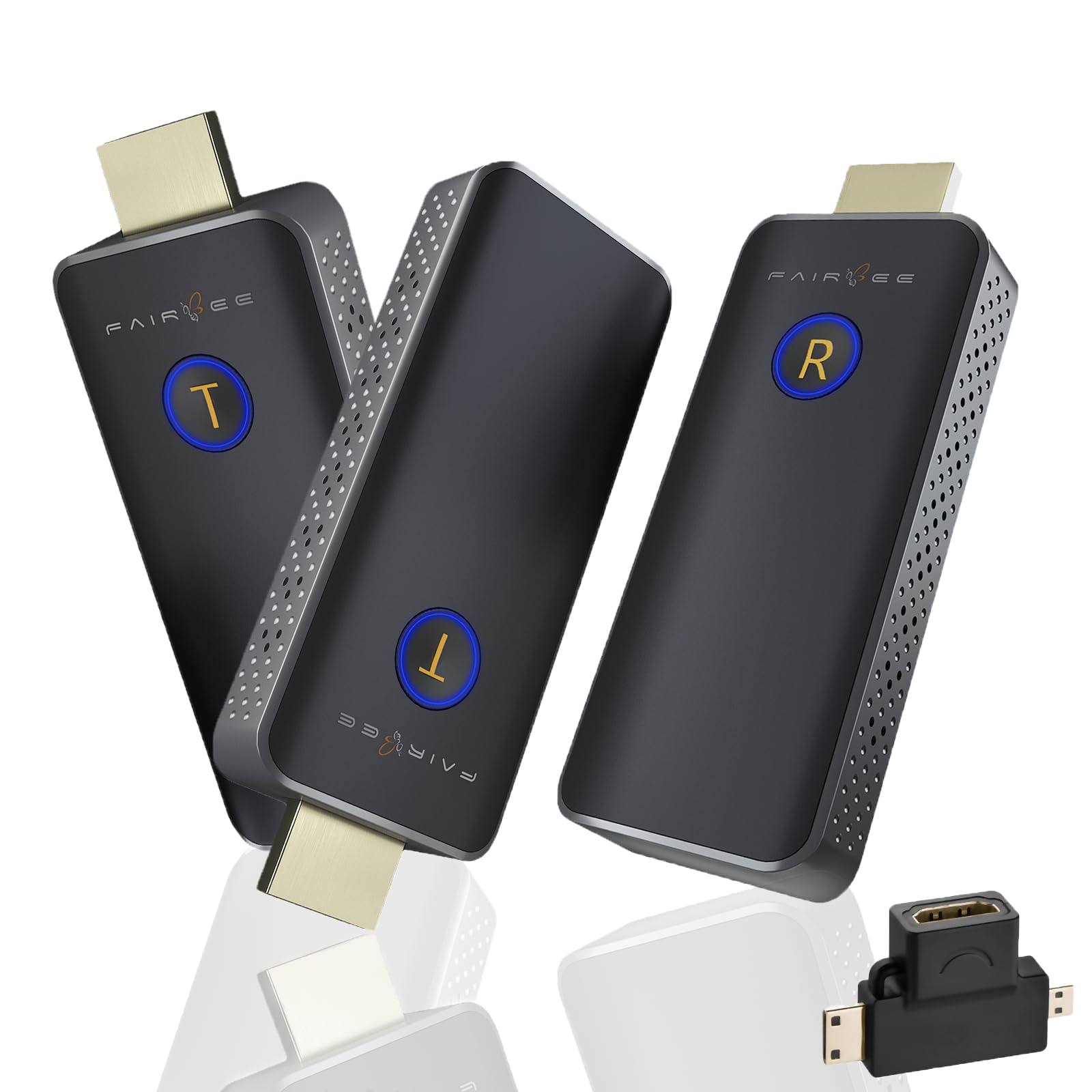 Photo 1 of Wireless HDMI - Two Transmitters and One Receiver, Plug and Play, Full HD 1080P HDMI Sender and Receiver,Streaming Extender Kit to Monitor from Laptop/PC/TV Box/Projector,Up to 16TX to 1RX,98ft (2)