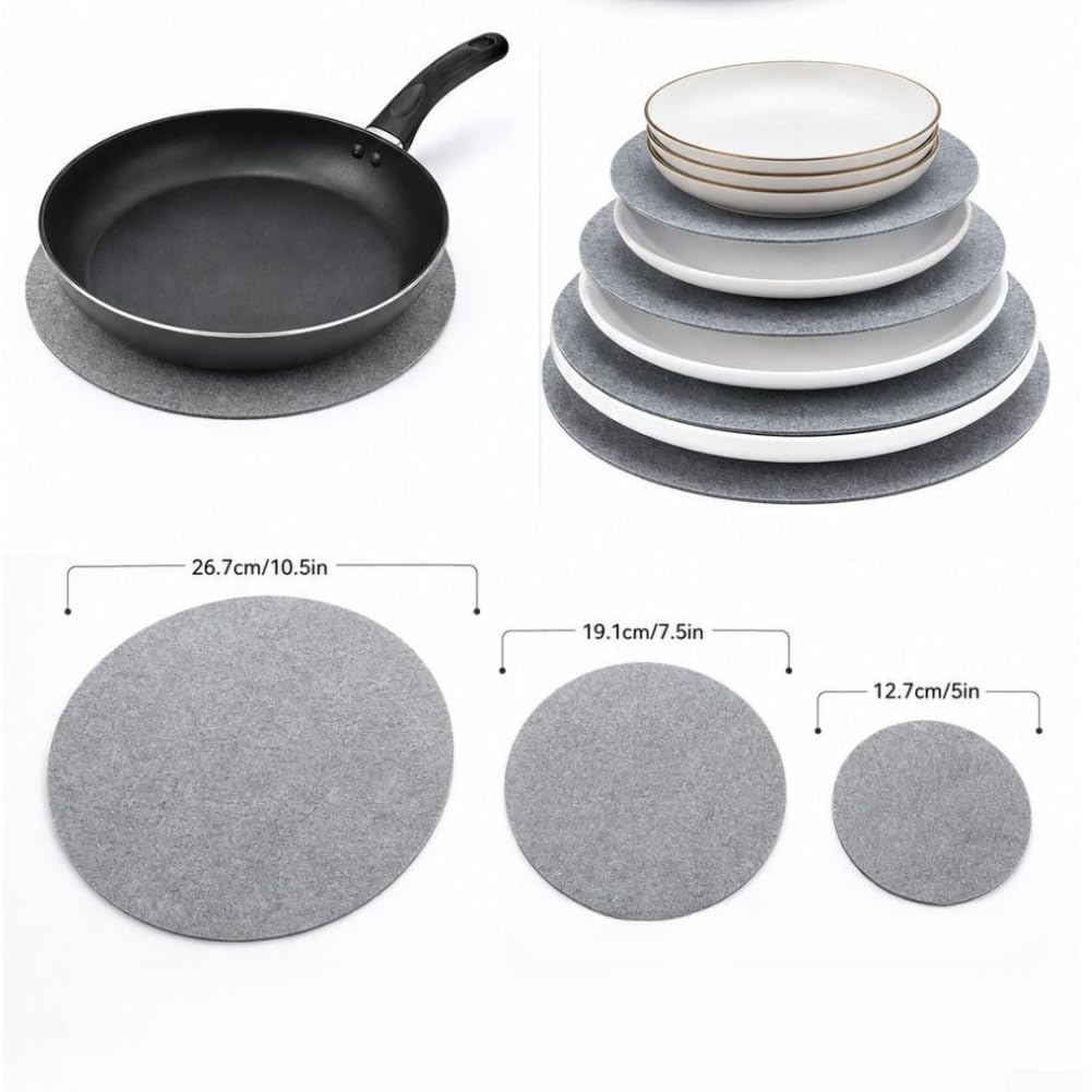 Fauhapyway Juego Separadores Cocina Ahorra Espacio 3 Tamaños((36 pcs) Medium Gray)