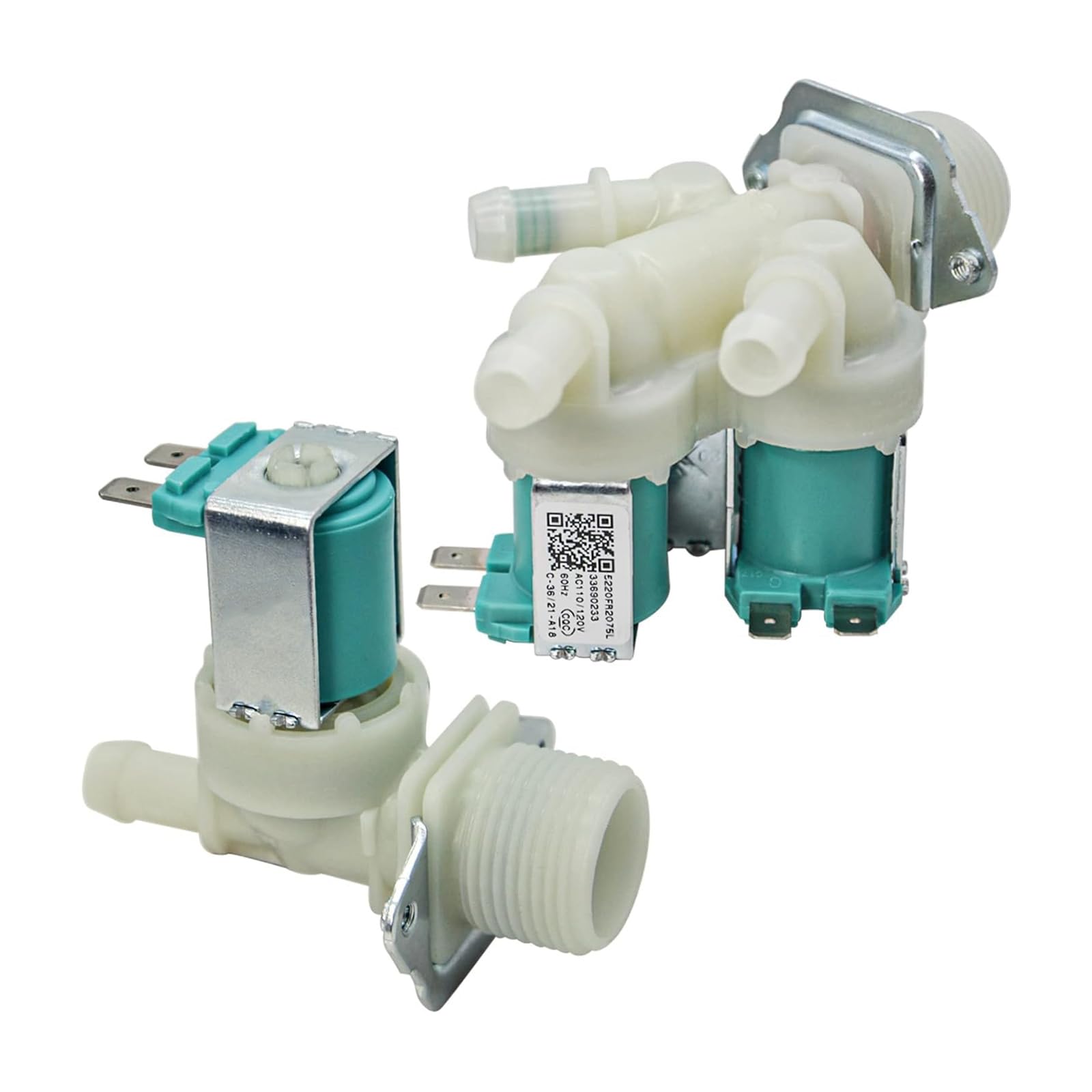 Kalttoy Multicolor Durableityautomatic Washer Inlet Valves With Solenoid Valves, Easy Replacement Part For Washing Machines Laundromats Washing Machine Solenoid
