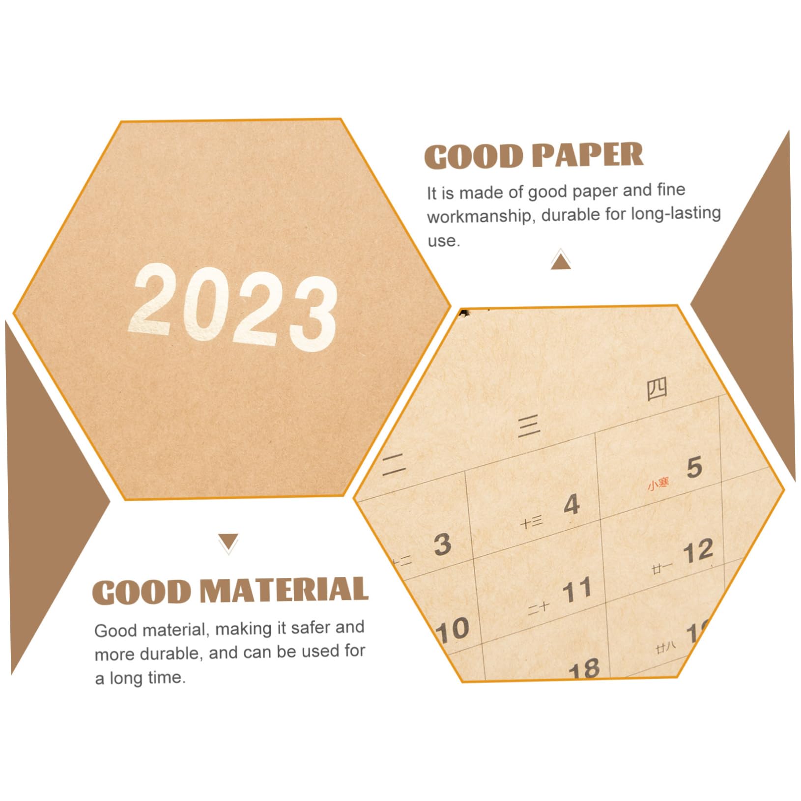 SEWACC 2 Piezas calendario plegable agenda personal organizador oficina planificador calendario 2023 chino calendars mensual de planes de escritorio Papel