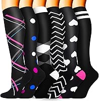Vista 82 de Sooverki - Calcetines de compresión de cobre para circulación, para mujeres y hombres, 6 pares, para correr, atletismo, medicina, enfermería, viajes