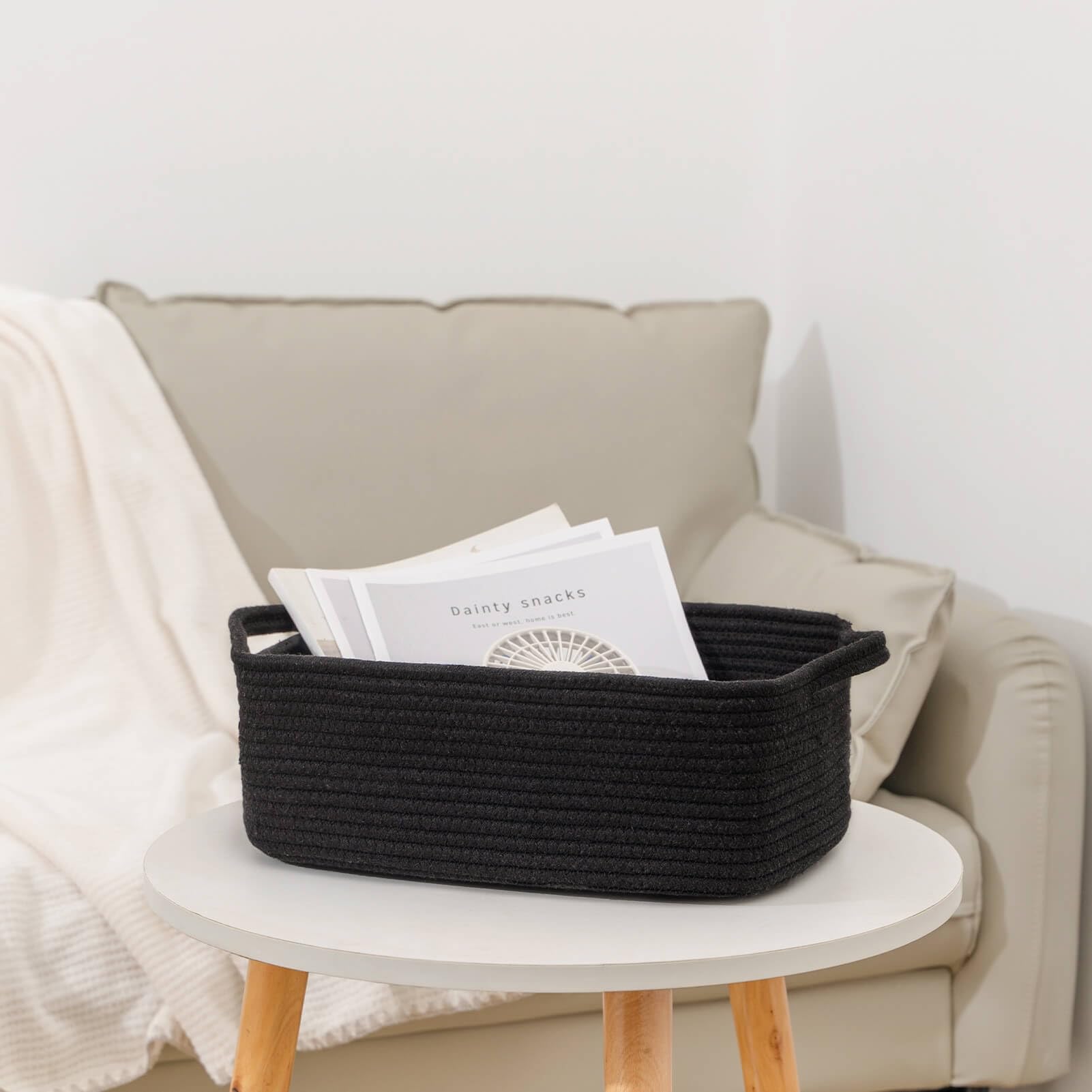 Panier De Rangeent En Corde De Coton, Corde En Coton, Panier De