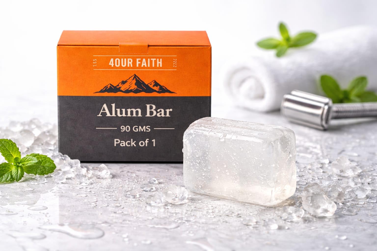 Alum Bar 100g | 100% Pure Natural Potassium Stone Organic Herb Fitkari for Skin/Shave/Face Gentle & Effective Chemical-Free Shaving Aid Skin Tighten Aftershave| Astringent