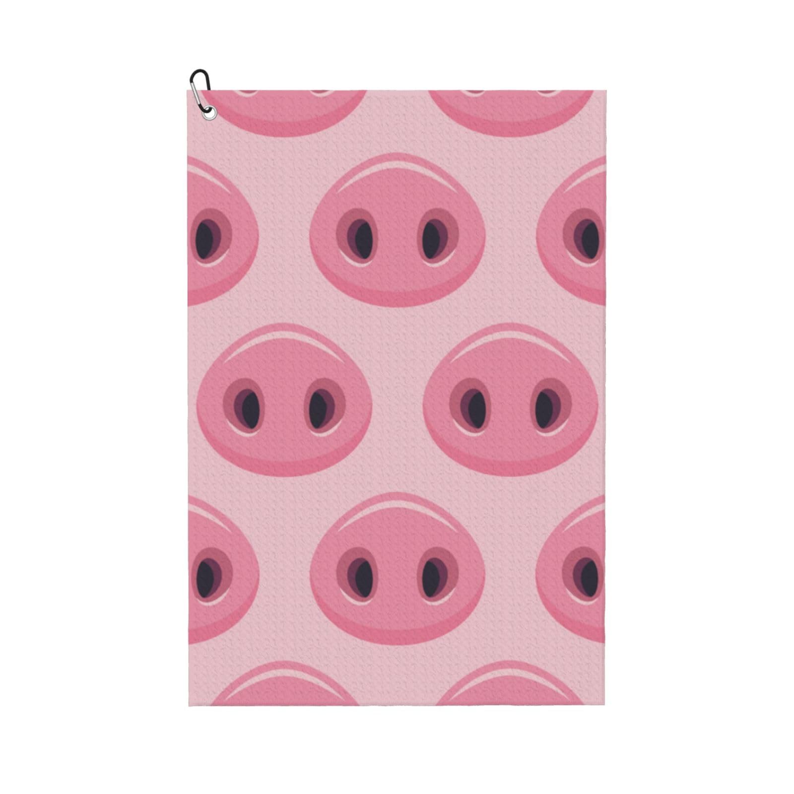 Hnnkloy Cute Pig Nose, 16x24 in Portable Waffle Golf Towels with Carabiner Clip for Golf Bag
