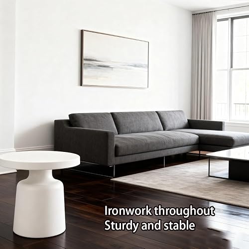 Miniatura 3 de Mesa auxiliar de sofá, mesa de esquina, mesa auxiliar para sala de estar, mesita de noche para dormitorio, mesa de metal, adecuada para dormitorio,