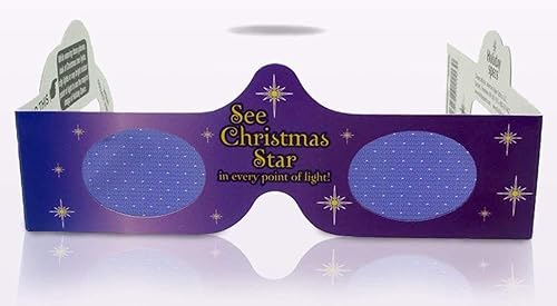 Miniatura 2 de Gafas de Navidad 3D, paquete de 5, convierte las luces navideñas en imágenes mágicas. Ve las estrellas para una divertida experiencia navideña.
