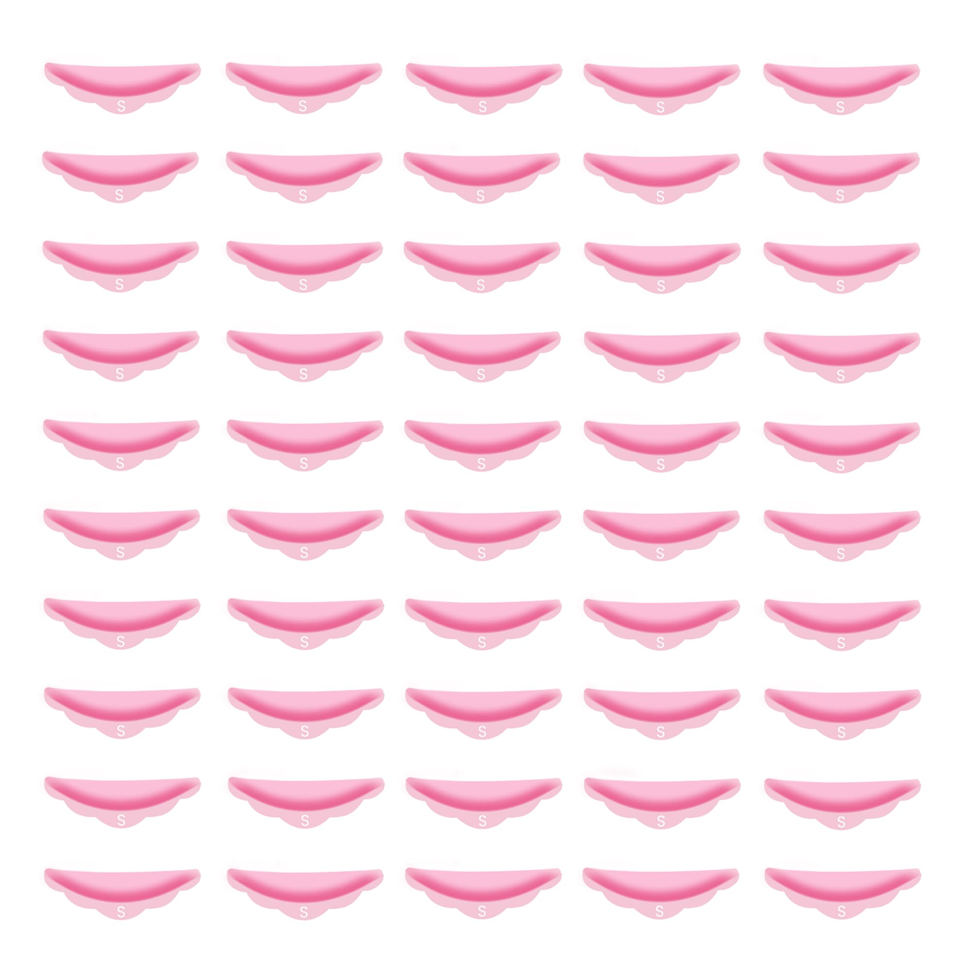 Small Lash Lift Rods - 50 Pieces XS Silicone Pads Eyelash Shields for Perm Curls Kits- DIY Eyelash Lifting Tools For Balm Lifter Roller Non-Sticky Curler - Only Small Size(Pink)