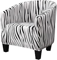 Vista 16 de Fundas de terciopelo para sillas de bañera, funda para silla de club, fundas de respaldo de alas de alta elasticidad, fundas de asiento de felpa