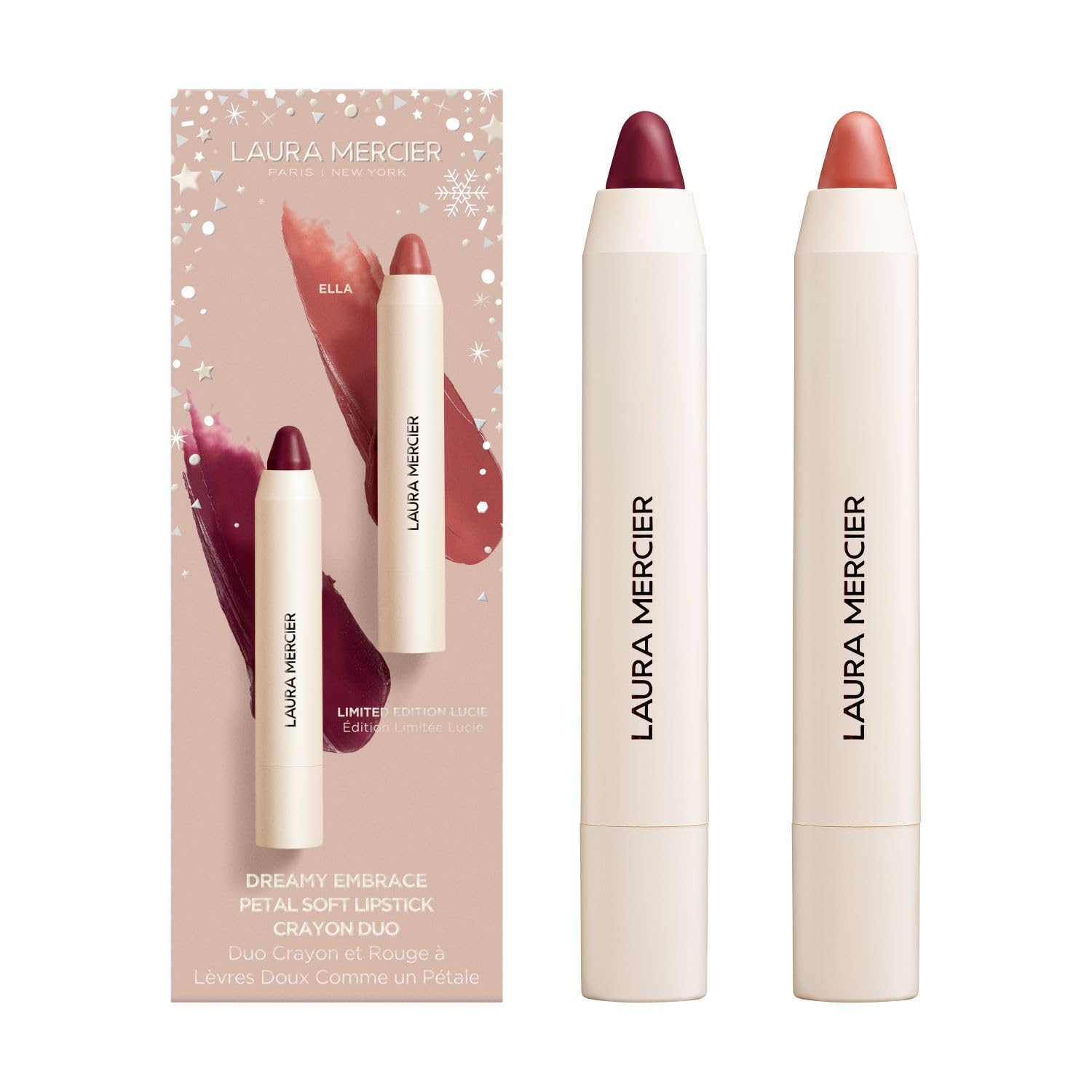 Laura Mercier Petal Soft Lipstick Crayon, 24HR Lip Softening Hydration, 12HR Sheer Matte Lip Color, Comfortable Weightless Wear, Diffused, Blurred Effect