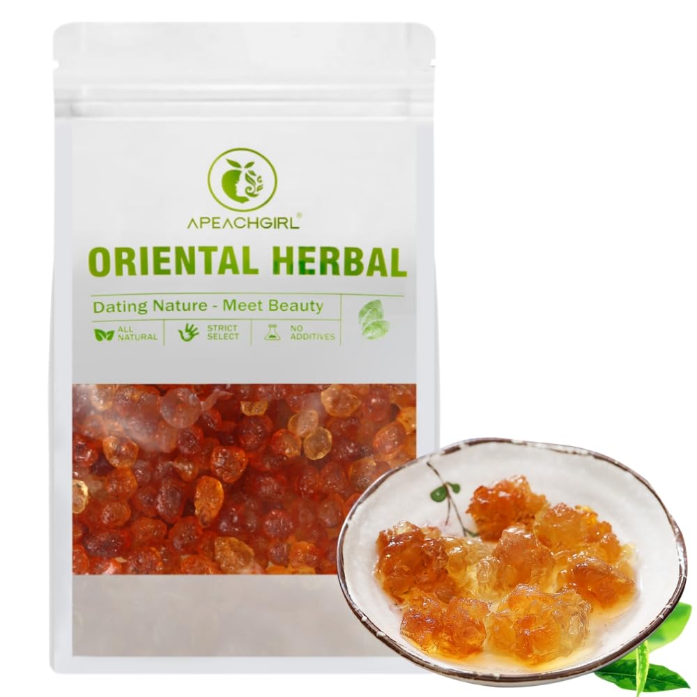 APEACHGIRL Yunnan Premium Natural Wild Peach Gum (16 oz / 1LB), Edible Gum, Health and Beauty Leisure Dessert, Resealable Bag
