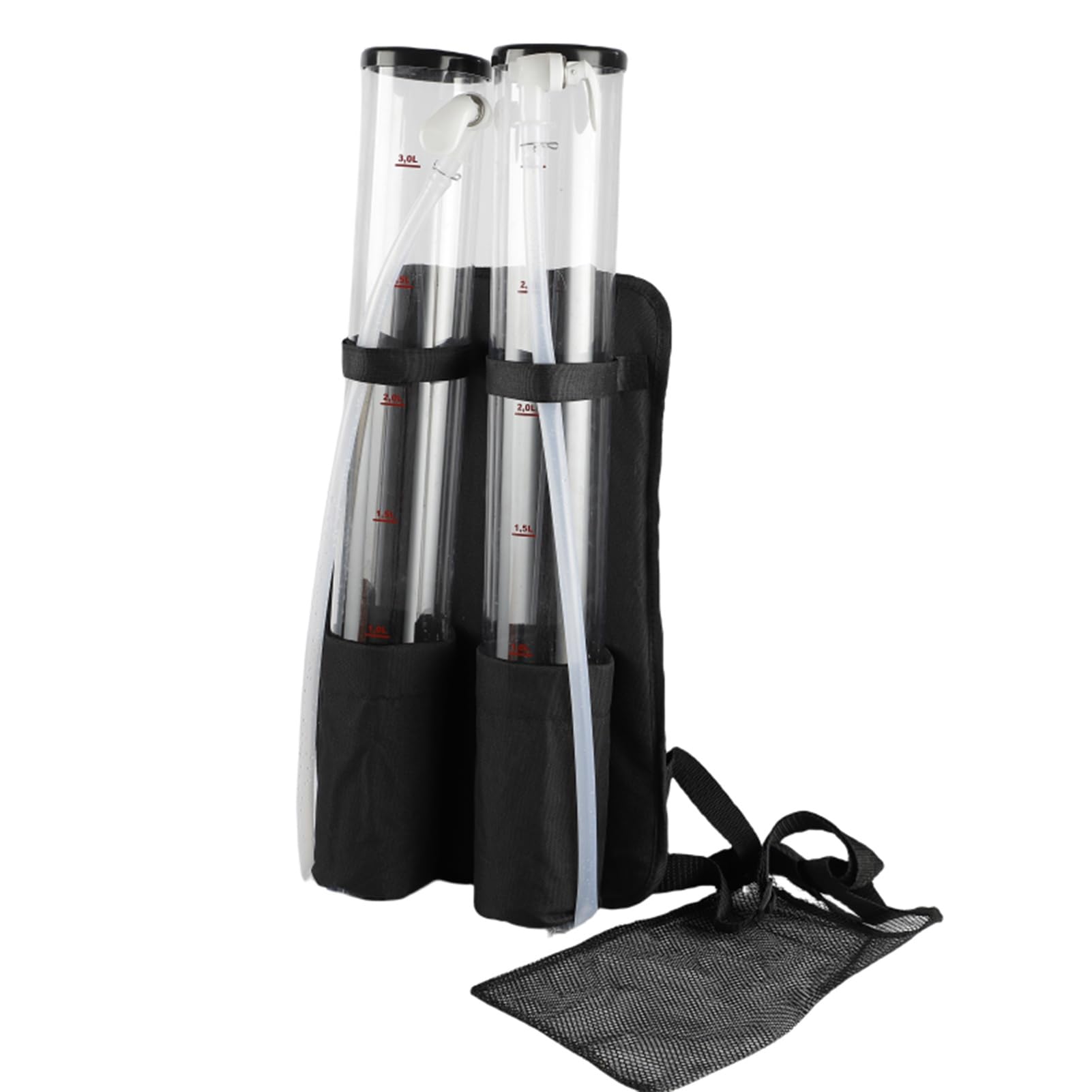 UrbanUp Spillatore Birra da Casa Distributore di Birra Portatile a Zaino con Spallacci, Colonna Porta Bevande da 3 L/6 L con Chiare Indicazioni del Volume, Distributore di Bevande(Double Barrel)