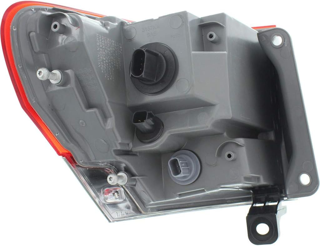 CarLights360 For Jeep Grand-Cherokee 2014-2017 Tail Light Assembly Outer Laredo | Limited | Overland.Summit MD Trim Passenger Side Chrome DOT Certified | CH2805106 | 68110016AE
