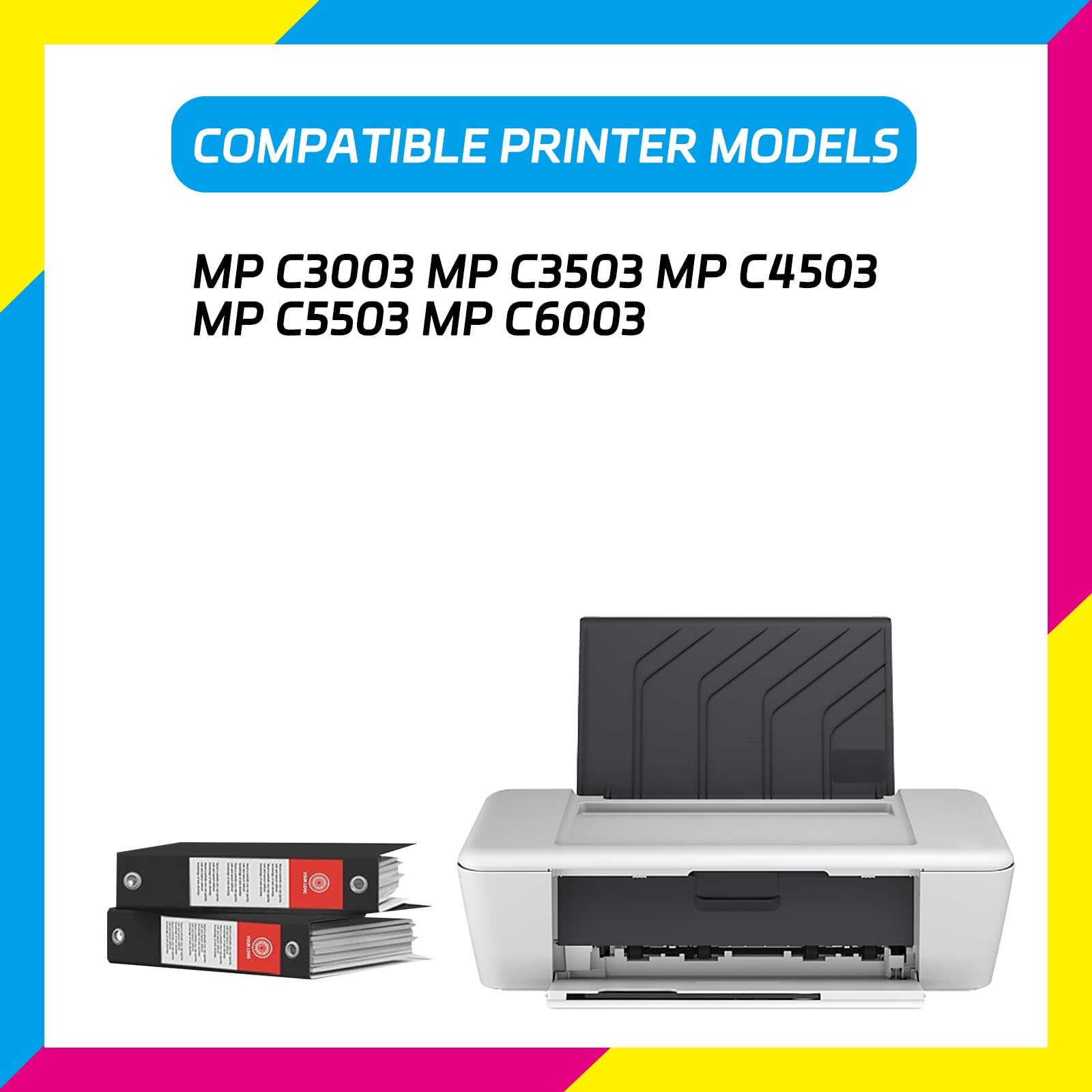 MPC3003 Developer Unit?Contains carrier? Compatible for Ricoh MP C3003 MP C3503 MP C4503 MP C5503 MP C6003 Printers, High Yield 370000 Pages, with Chip High-Definition Printing (4-Pack BK/C/M/Y)