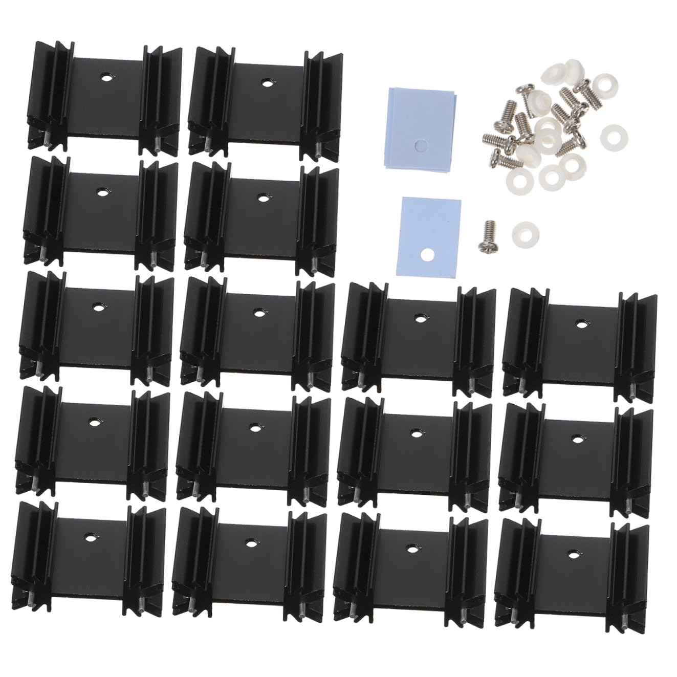 VALICLUD Dissipatori di Calore in Alluminio To-220 Isolante Set da 40 Pezzi Alta Conducibilità Termica e Design Compatto per Ridurre Surriscaldamento Colore Casuale