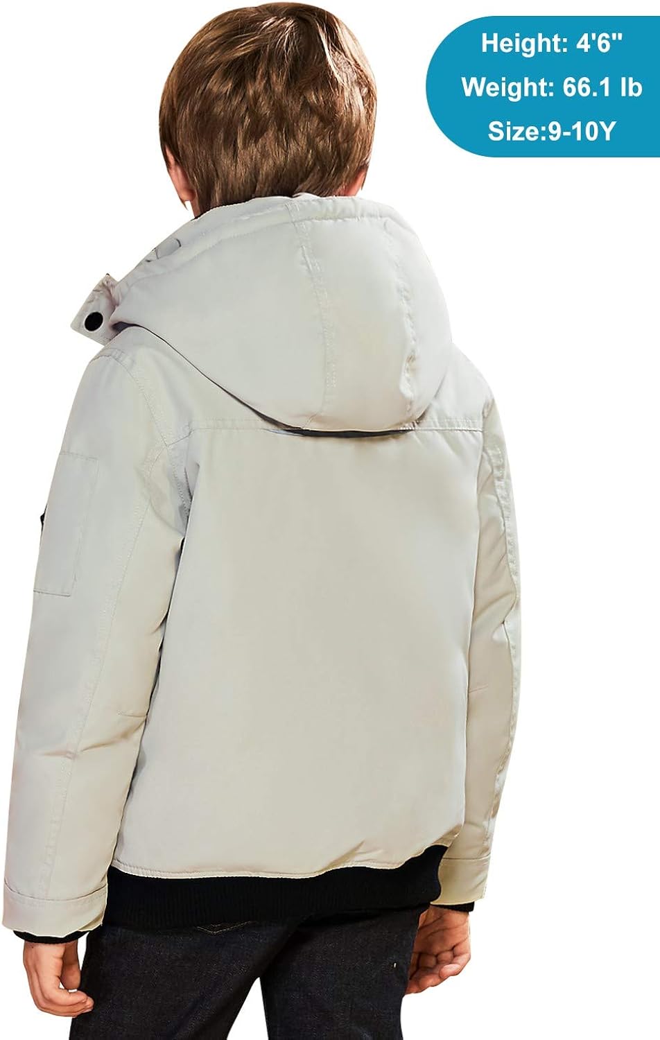 SOLOCOTE Kids Boys Winter Down Jacket Waterproof Thick Heavyweight Warm Hooded Parka Coats Windbreaker: Clothing, Shoes & Jewelry