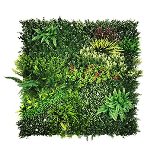 BONERVA | Jardín Vertical Jamaica | Pieza 100x100cm (1m²) | Planta Artificial Decorativa para hogar, Oficina, Hotel, Restaurante, etc | MAL1215