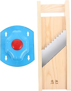 Unomor Wooden French Fry Cutter Chopper Plastic Hand Protector Easy Install Mandoline Slicer