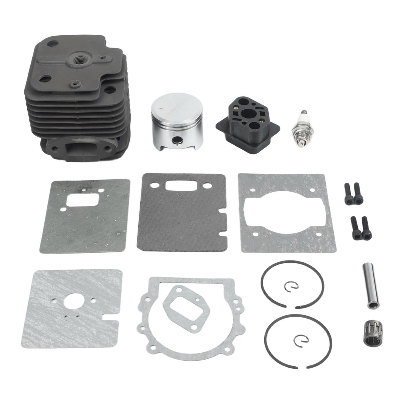 FUBESK Kit de pistón cilíndrico Pb-770 Pb-770H Pb-770T Soplador de mochila, juego de reconstrucción de motor de metal con anillos de junta de cojinete de pasador, A130001050 V100000290 Arrancador de