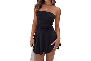 Women's 2024 Strapless Silk Mini Dress: Style and Comfort in Every Tier