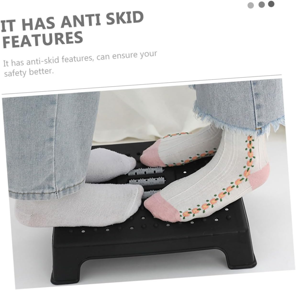Non-Slip Desk Foot Rest Under Desk Pedicure Foot Stool Office Footrest