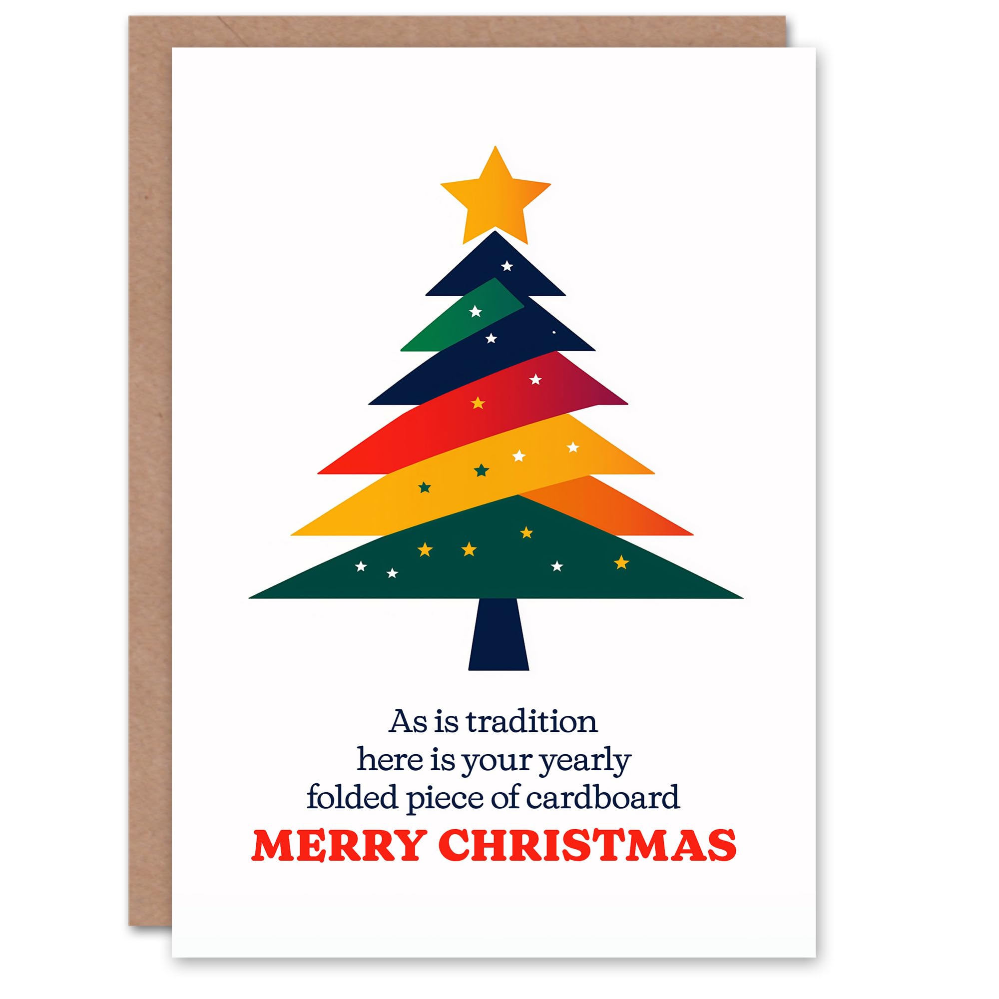 Artery8 Your Yearly Folded Piece of Cardboard Funny Blank For Him Or Her Art Christmas Card