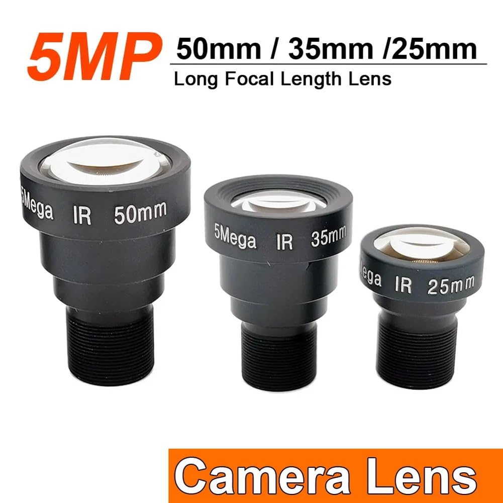 HD 5MP M12 CCTV-Kameraobjektiv mit Langer Brennweite, 50 Mm, 5 Megapixel-Objektiv für Analoge AHD-IP-Überwachungskamera
