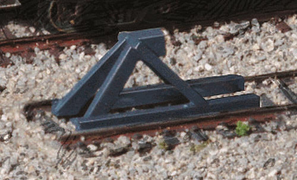 Walthers Cornerstone Track Bumper-Built-ups-Dark Gray pkg(5) 933-2605 N Scale Model Railroad - Track System