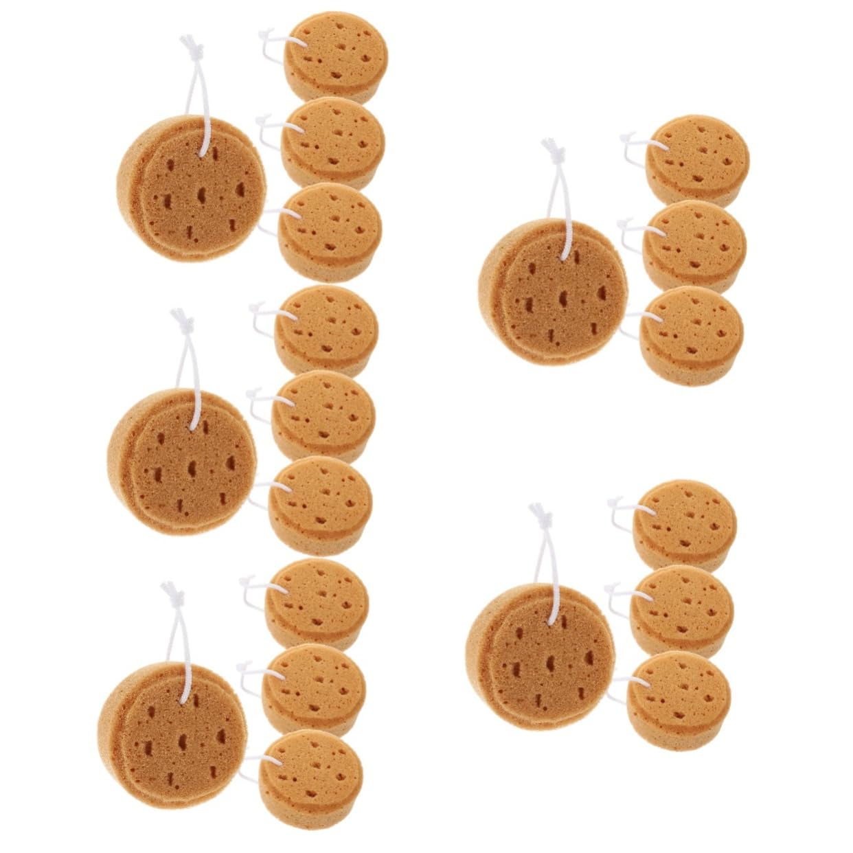 Healvian 5 Set Di Spugne Da Bagno Spesse Per Il Corpo Cordino Da Appendere Esfoliante Scrubber Per Il Corpo Per Uomini E Donne Facile Da Asciugare 4 Pezzi*5