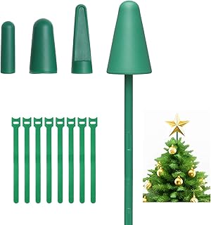 Starbover Christmas Tree Topper Holder, Xmas Tree Topper Stand Fits All Base Types for Christmas Halloween Ornaments Decorations Tree Star Topper Angel Finial Festival, Green