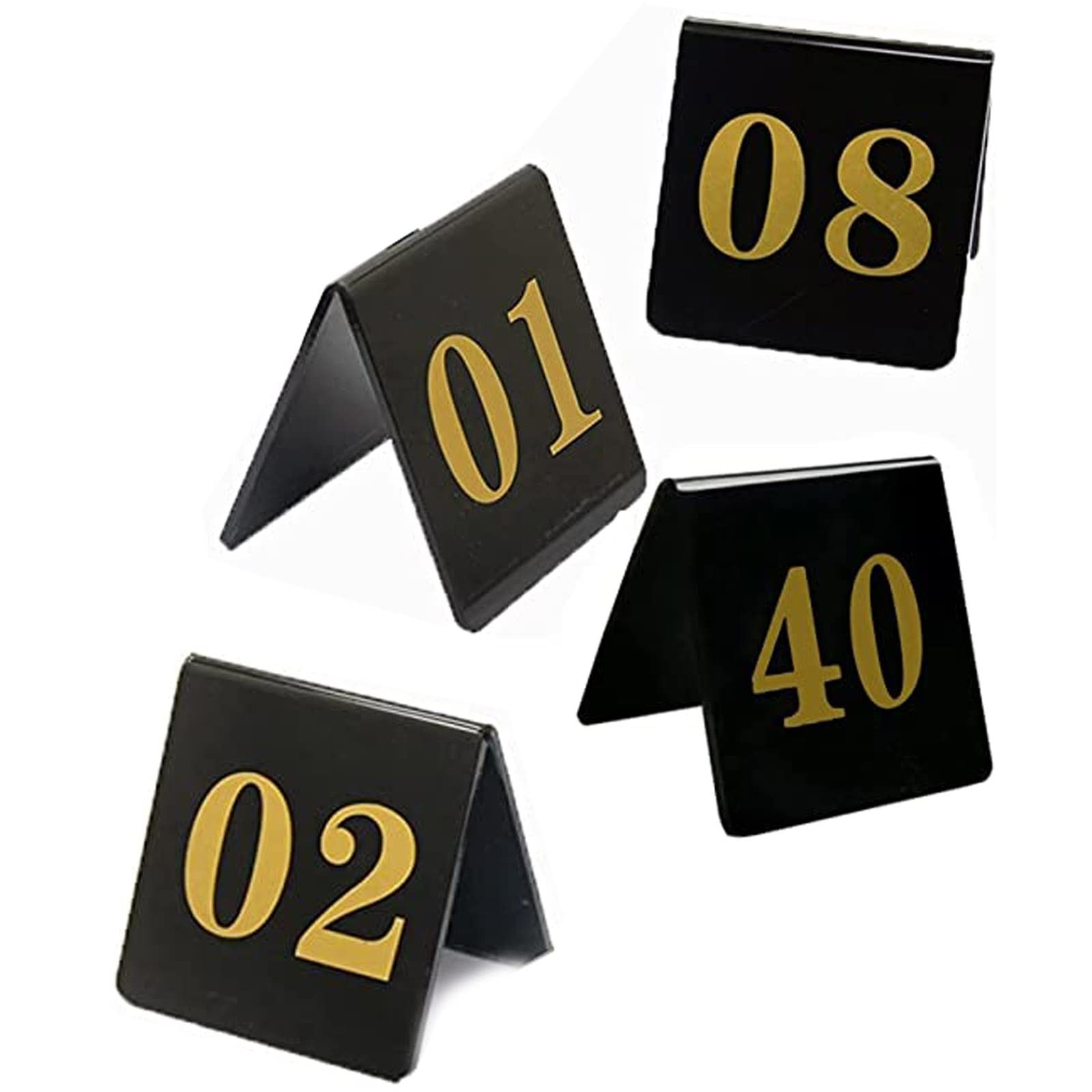 MYUYEE Table Number Cards, Digital Restaurant Card, Easy To Stack Up Acrylic Table Number Card, Best For Rustic Receptions, Banquets, Cafés, Restaurants, Hotel (45682-80 * 80Mm)