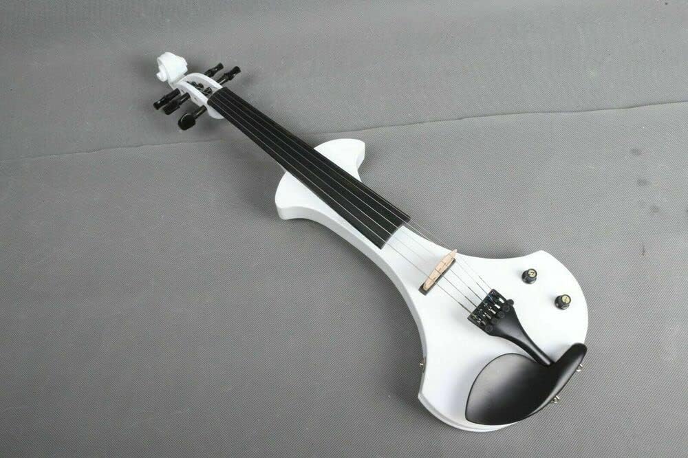 Yinfente 5 string Electric Violin 4/4 Solid wood Ebony Fittings Free Violin Case Bow White violins professional