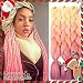 VCKOVCKO Ombre Jumbo Braids Hair Extension Kanekalon Braiding Hair 3 Tone Synthetic Fiber for Twist Braiding Hair,Jumbo Box Braiding Hair 24",3 Bundles/Lot,Beige-Pink-Violet