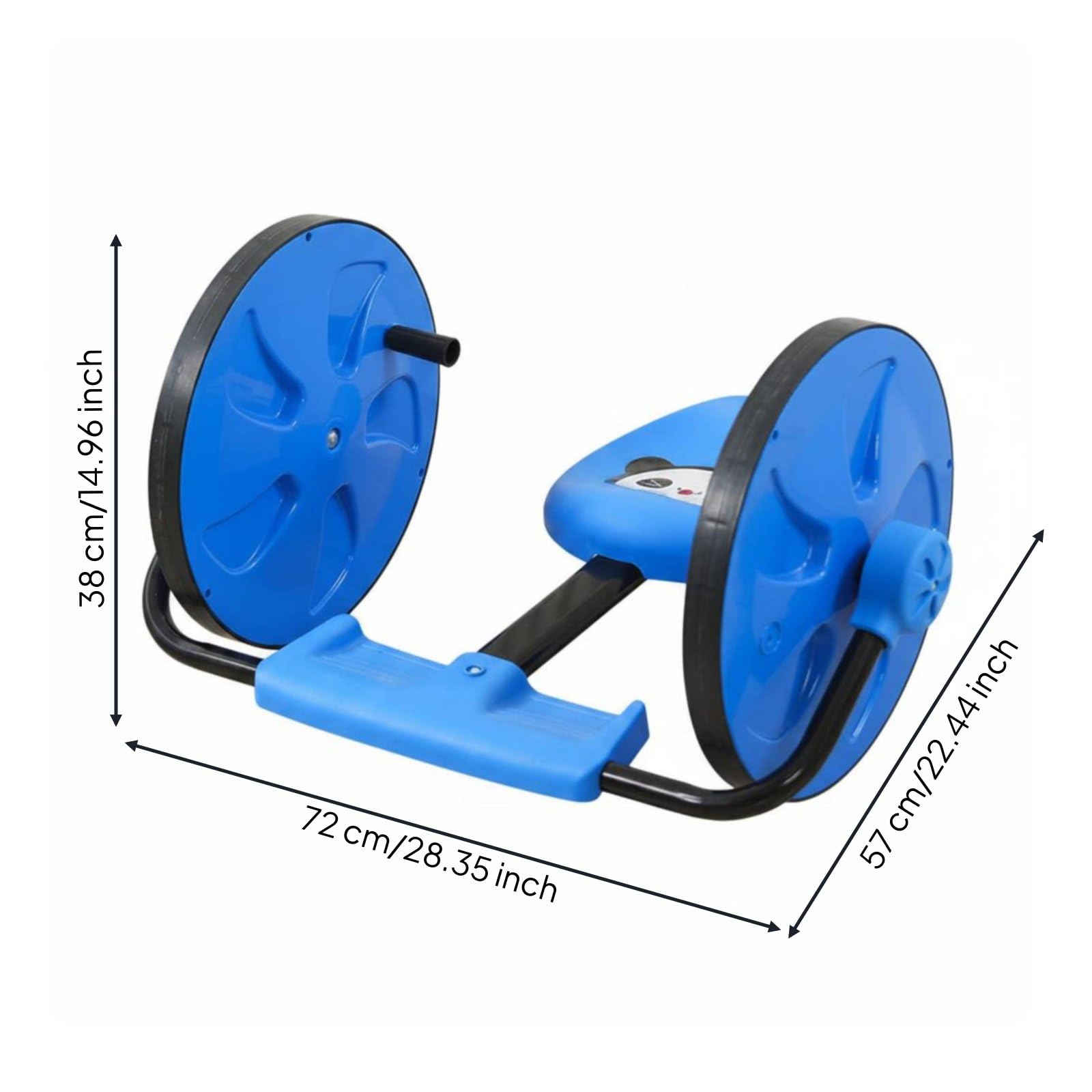 Gralara Kinder Laufrad Handkurbel Auto Kinderfahrzeug Dreirad Balancebike mit Übungsfunktion für Gleichgewicht Und Steuerung Plus Komfortsitz aus PP Metall für Zuhause Kindergarten Spielplatz, Blau