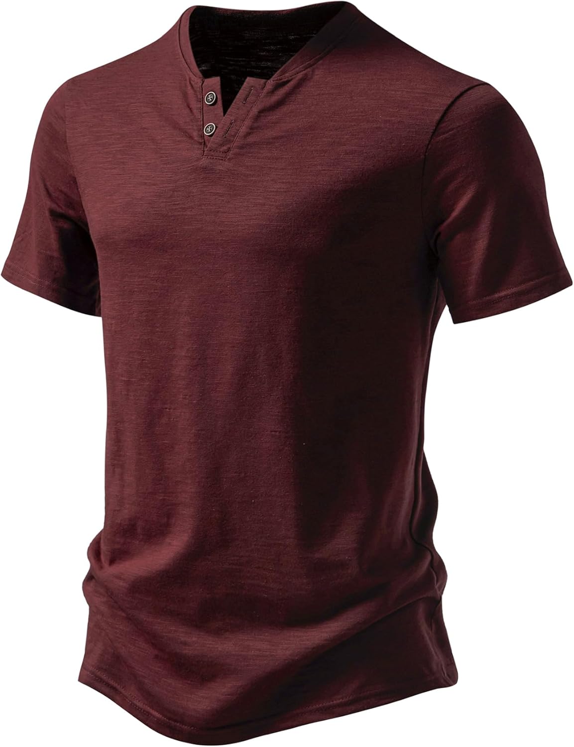 JEMITOP Men's Stretchy Short Sleeve Henley T-Shirt Casual Cotton 2 Buttons Notch Neck Tee Shirts - Image 2
