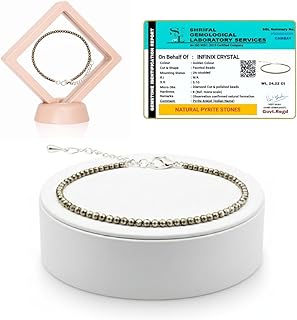 INFINIX CRYSTAL Certified Pyrite Anklet for Women | Natural Crystal Jewelry for Fashion, Healing & Meditation |Handcrafted...