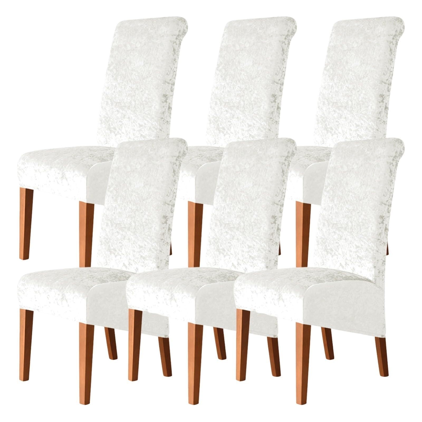 NMVAWIPT Dining Chair Covers, Stretch High-Back Room, Universal Fit Slipcovers With Elastic Bottom, For Restaurant Living Banquet(41#,6Pcs)