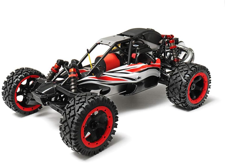 Rovan Q-Baja Rc Car 1/5 RWD 29CC Gas 2 Stroke Engine Buggy with Symmetrical Steering Toys No Battery - Red